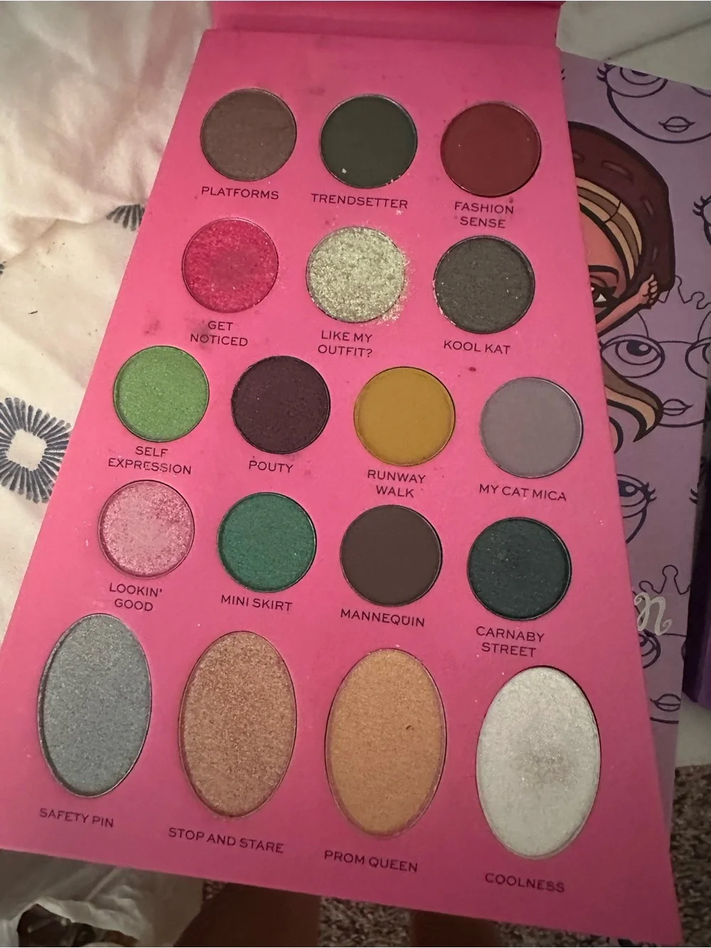Girls' Night Out Eyeshadow Palette Set - Pink, Blue, Purple, Peach